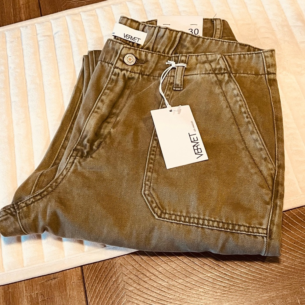 VERVET JOGGERS BY FLYING MONKEY, OLIVE GREEN